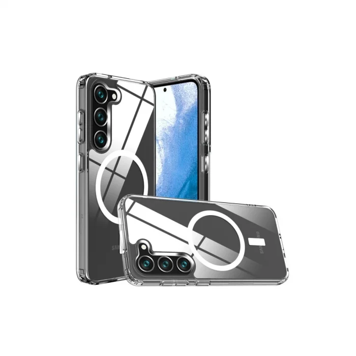 BUĞZ Samsung Galaxy S23 Kılıf Magneticsafe Şeffaf Silikon - Şeffaf