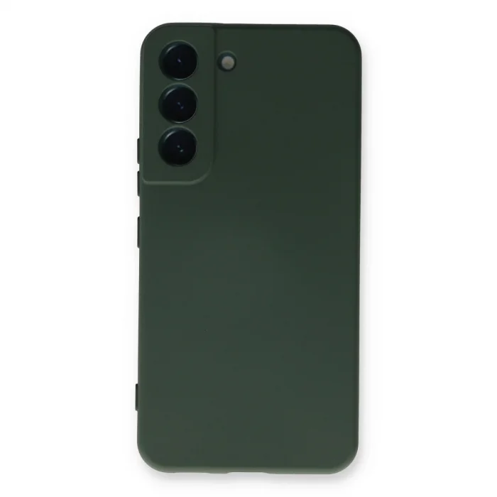 BUĞZ Samsung Galaxy S23 Kılıf Nano İçi Kadife Silikon - Koyu Yeşil