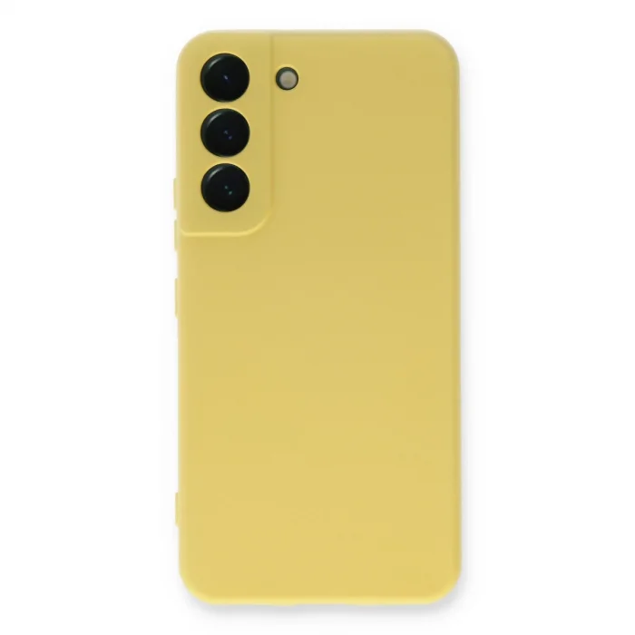 BUĞZ Samsung Galaxy S23 Kılıf Nano İçi Kadife Silikon - Sarı