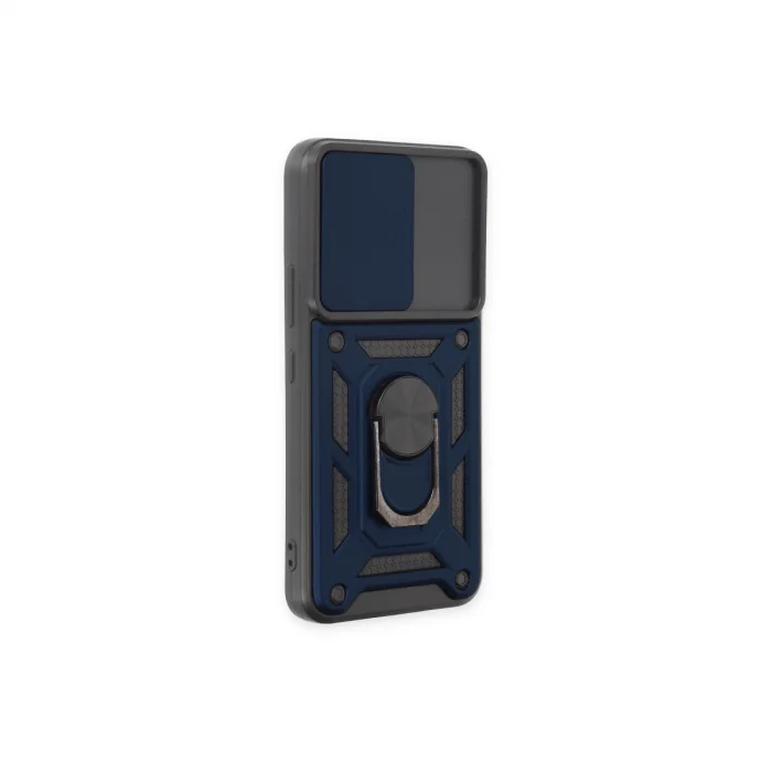 BUĞZ Samsung Galaxy S23 Kılıf Pars Lens Yüzüklü Silikon - Lacivert