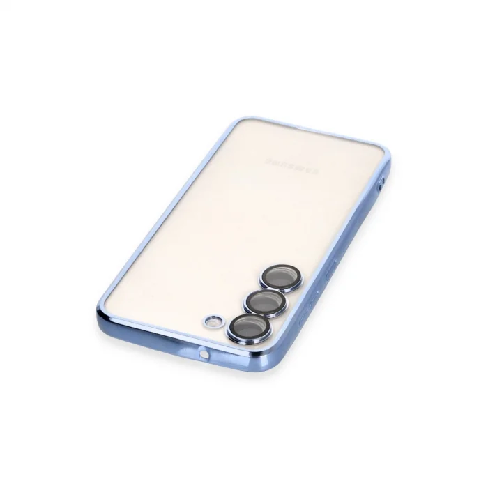 BUĞZ Samsung Galaxy S23 Kılıf Razer Lensli Silikon - Açık Mavi