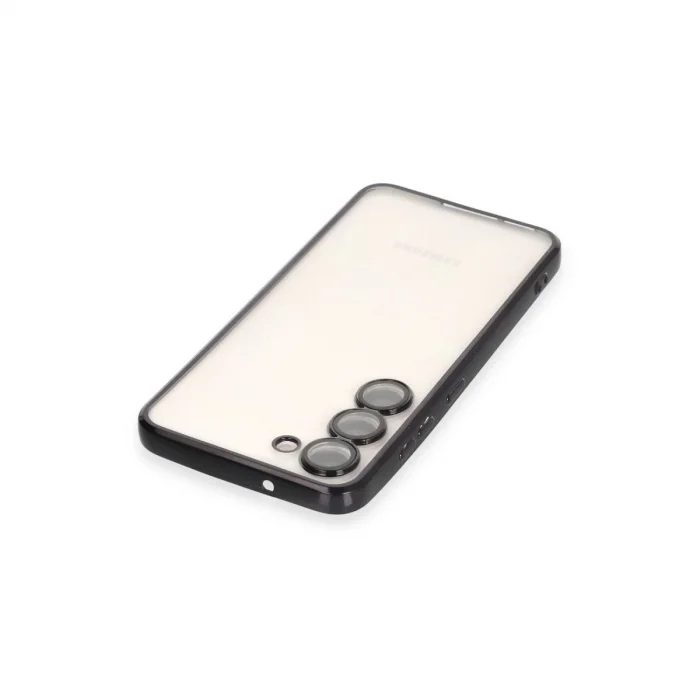 BUĞZ Samsung Galaxy S23 Kılıf Razer Lensli Silikon - Siyah