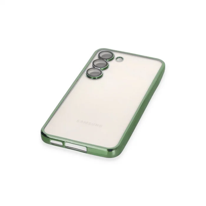 BUĞZ Samsung Galaxy S23 Kılıf Razer Lensli Silikon - Yeşil