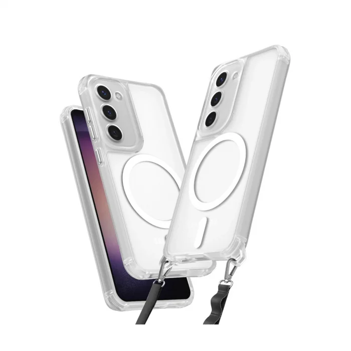 BUĞZ Samsung Galaxy S23 Plus Kılıf Enka Magsafe Silikon Kılıf - Şeffaf