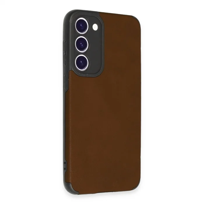 BUĞZ Samsung Galaxy S23 Plus Kılıf Loop Deri Silikon - Kahverengi