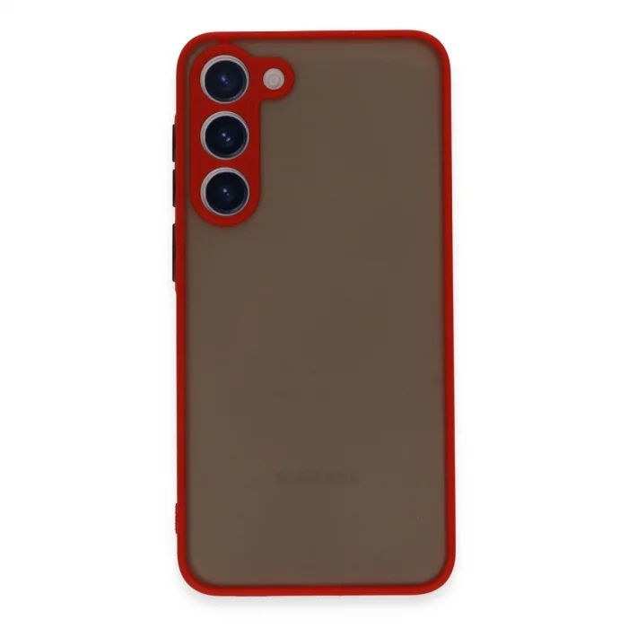 BUĞZ Samsung Galaxy S23 Plus Kılıf Montreal Silikon Kapak - Kırmızı