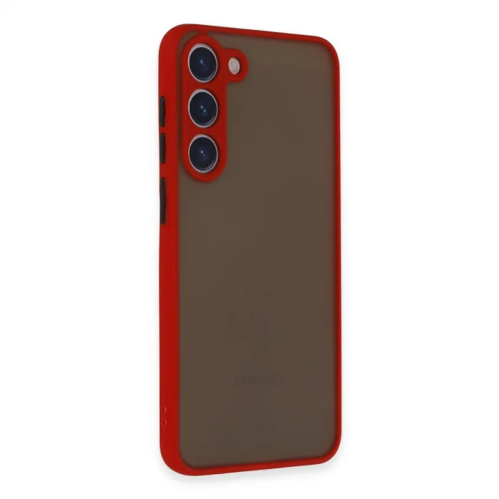BUĞZ Samsung Galaxy S23 Plus Kılıf Montreal Silikon Kapak - Kırmızı