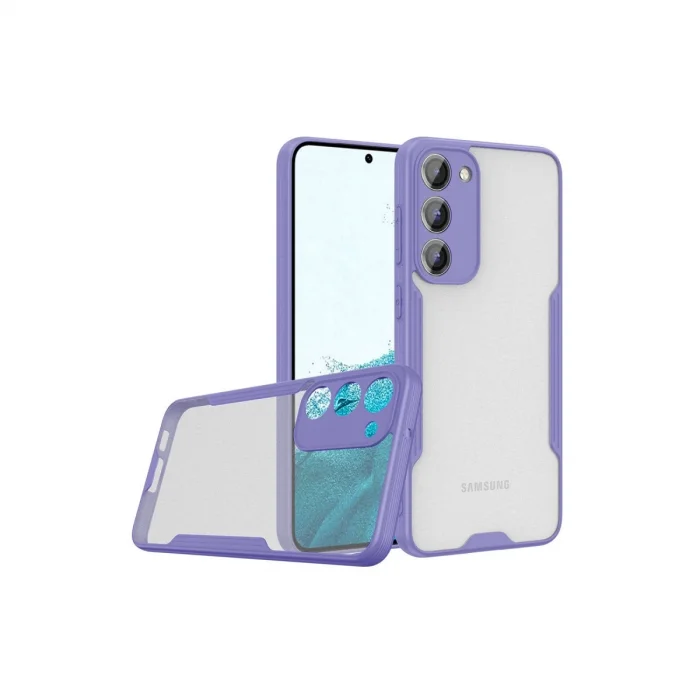 BUĞZ Samsung Galaxy S23 Plus Kılıf Platin Silikon - Lila