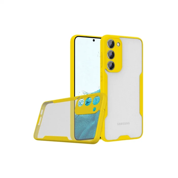 BUĞZ Samsung Galaxy S23 Plus Kılıf Platin Silikon - Sarı