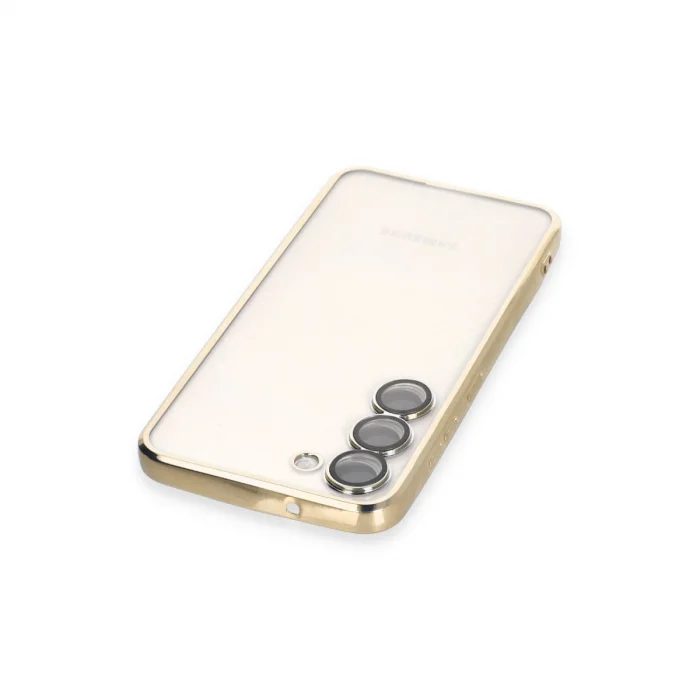 BUĞZ Samsung Galaxy S23 Plus Kılıf Razer Lensli Silikon - Gold