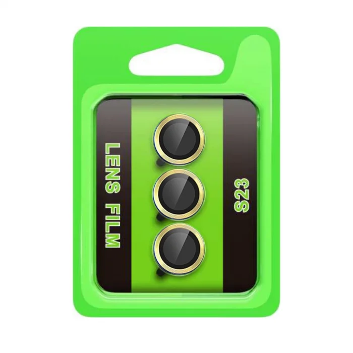 BUĞZ Samsung Galaxy S23 Raze Metal Kamera Lens - Sarı