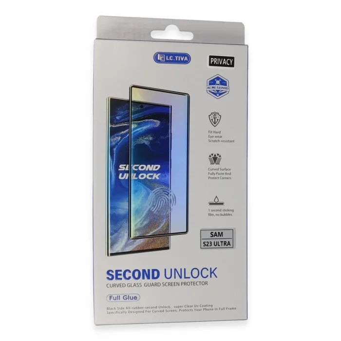 BUĞZ Samsung Galaxy S23 Ultra Durable Full Glue Curved Hayalet Cam