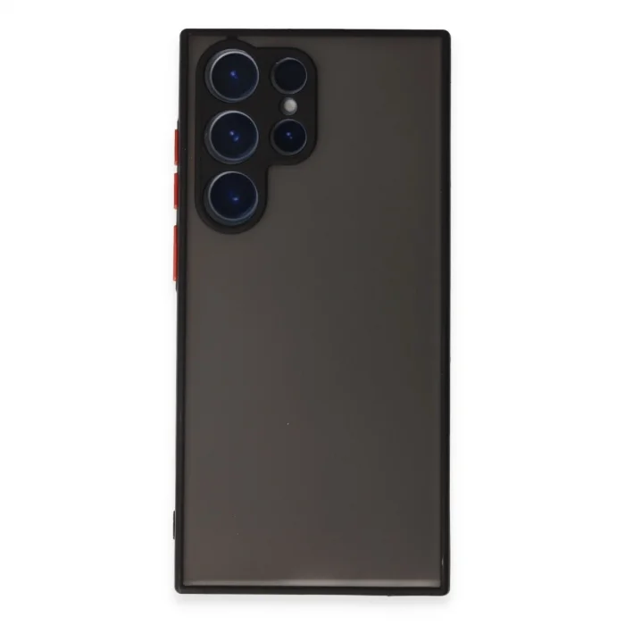 BUĞZ Samsung Galaxy S23 Ultra Kılıf Montreal Silikon Kapak - Siyah