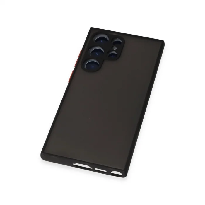 BUĞZ Samsung Galaxy S23 Ultra Kılıf Montreal Silikon Kapak - Siyah