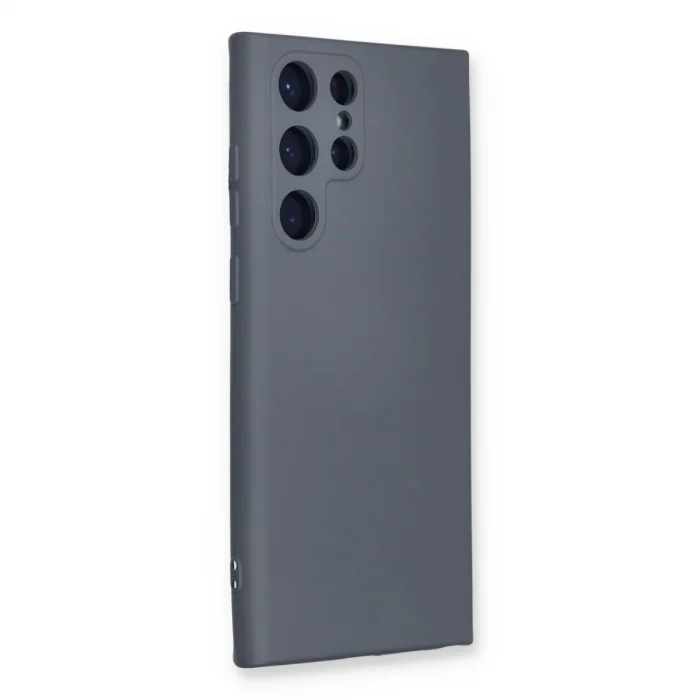 BUĞZ Samsung Galaxy S23 Ultra Kılıf Nano İçi Kadife Silikon - Gri