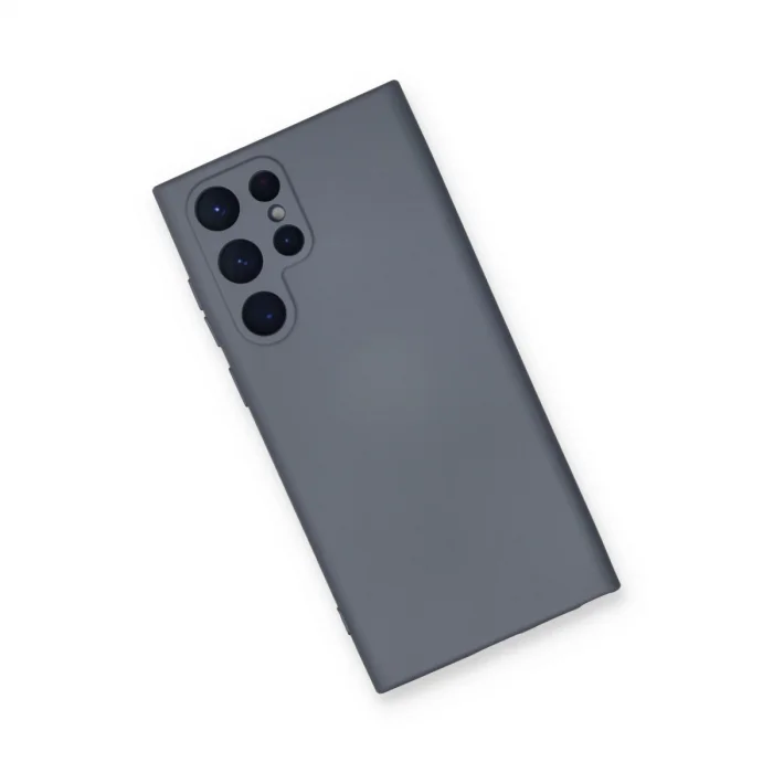 BUĞZ Samsung Galaxy S23 Ultra Kılıf Nano İçi Kadife Silikon - Gri