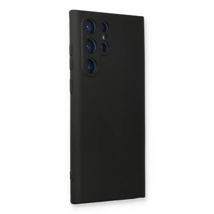 BUĞZ Samsung Galaxy S23 Ultra Kılıf Nano İçi Kadife Silikon - Siyah