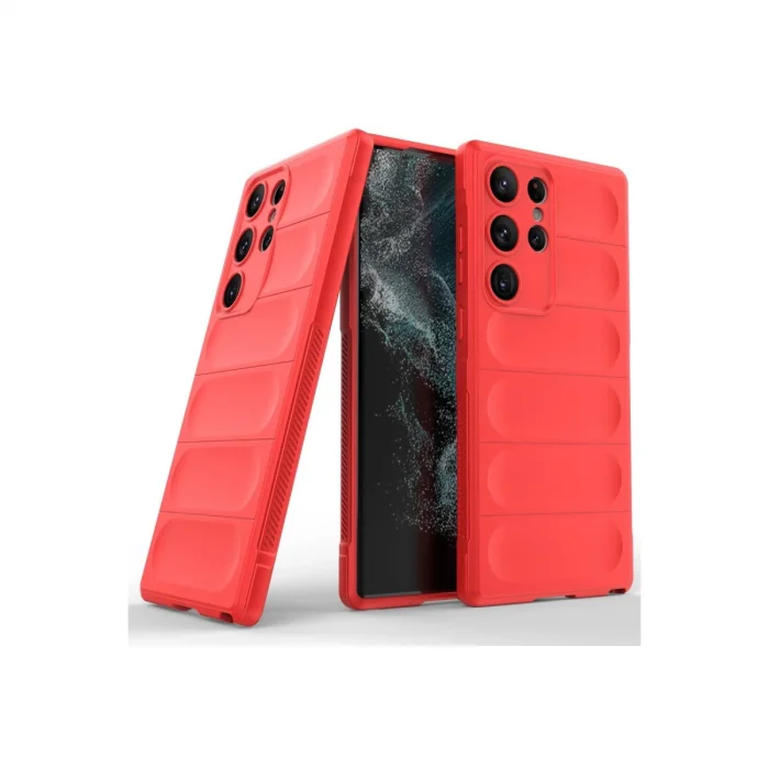 BUĞZ Samsung Galaxy S23 Ultra Kılıf Optimum Silikon - Kırmızı