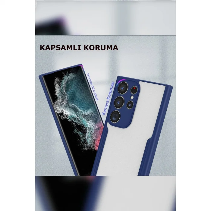 BUĞZ Samsung Galaxy S23 Ultra Kılıf Platin Silikon - Kırmızı