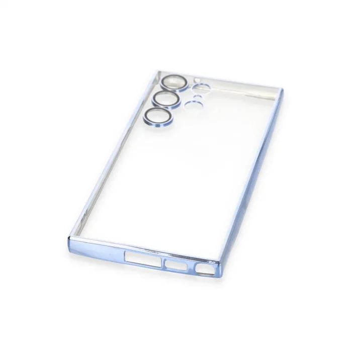 BUĞZ Samsung Galaxy S23 Ultra Kılıf Razer Lensli Silikon - Açık Mavi