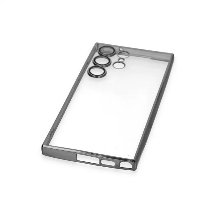 BUĞZ Samsung Galaxy S23 Ultra Kılıf Razer Lensli Silikon - Siyah