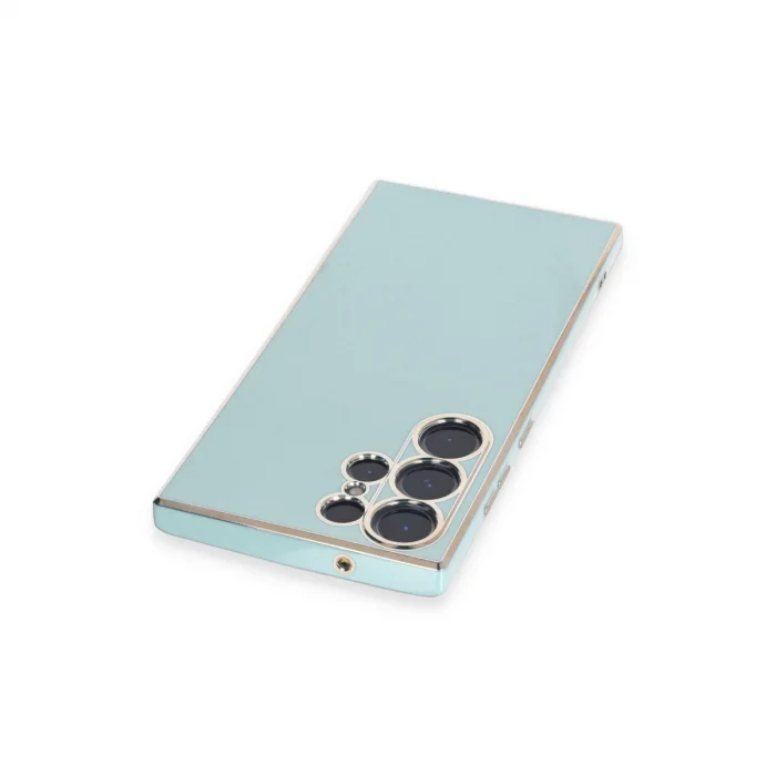 BUĞZ Samsung Galaxy S23 Ultra Kılıf Volet Silikon - Açık Yeşil