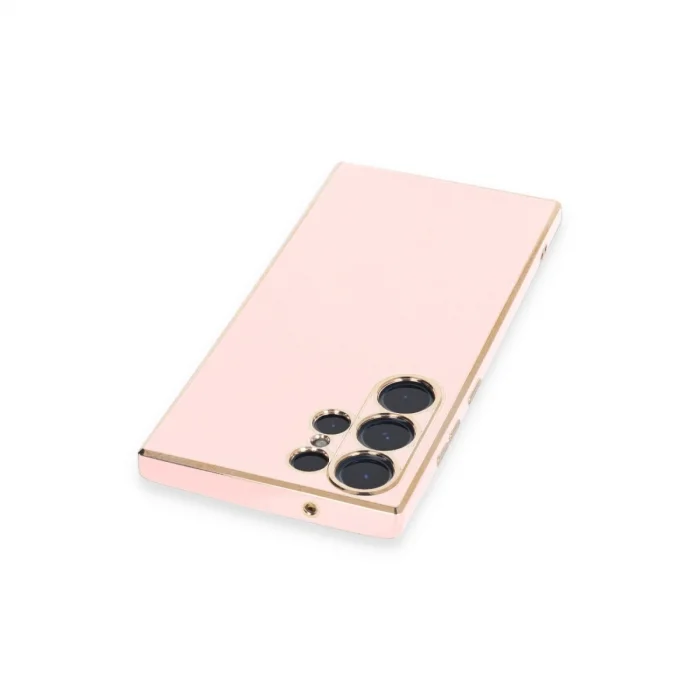 BUĞZ Samsung Galaxy S23 Ultra Kılıf Volet Silikon - Pembe