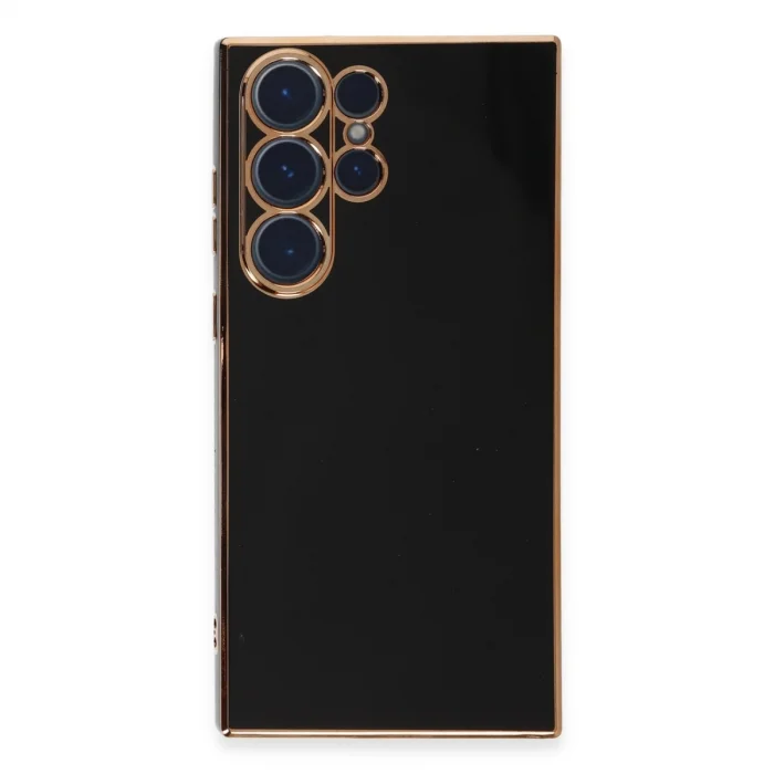 BUĞZ Samsung Galaxy S23 Ultra Kılıf Volet Silikon - Siyah