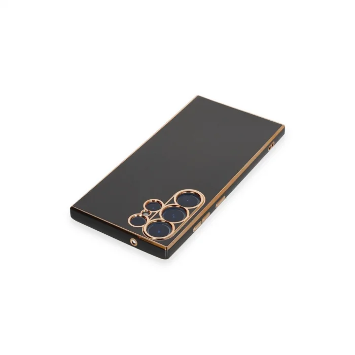 BUĞZ Samsung Galaxy S23 Ultra Kılıf Volet Silikon - Siyah