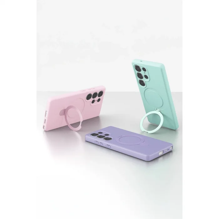 BUĞZ Samsung Galaxy S23 Ultra Regal Magsafe Standlı Kapak - Yeşil