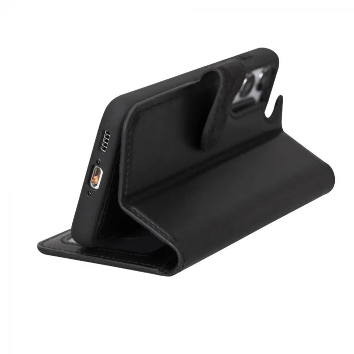  Samsung Galaxy S23 Uyumlu Deri Cüzdanlı Kılıf RST1 Siyah