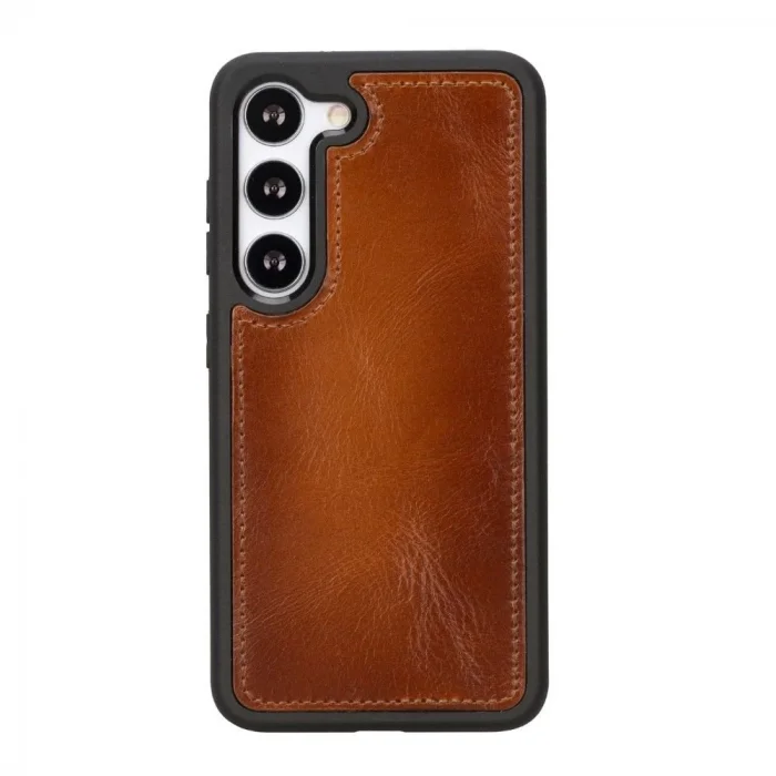  Samsung Galaxy S23 Uyumlu Deri Cüzdanlı Kılıf RST2EF Taba