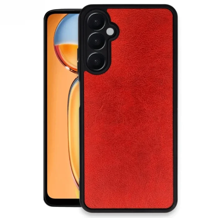 BUĞZ Samsung Galaxy S24 Fe Kılıf Aras Deri Kapak - Kırmızı