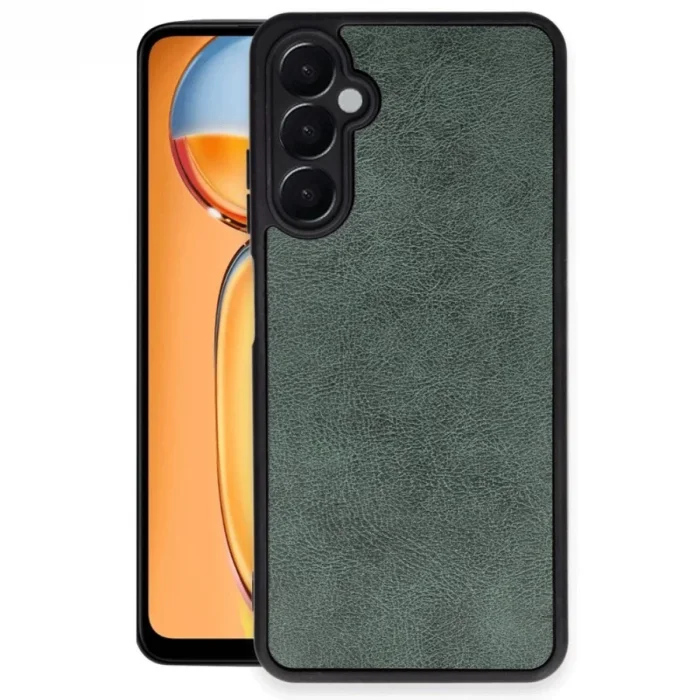 BUĞZ Samsung Galaxy S24 Fe Kılıf Aras Deri Kapak - Koyu Yeşil