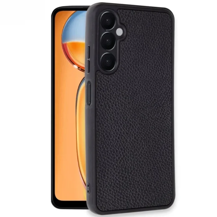 BUĞZ Samsung Galaxy S24 Fe Kılıf Aras Deri Kapak - Siyah