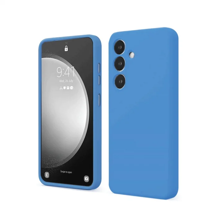 BUĞZ Samsung Galaxy S24 Fe Kılıf First Silikon - Mavi