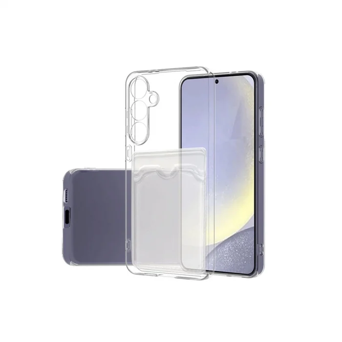 BUĞZ Samsung Galaxy S24 Fe Kılıf Kart Şeffaf Silikon - Şeffaf