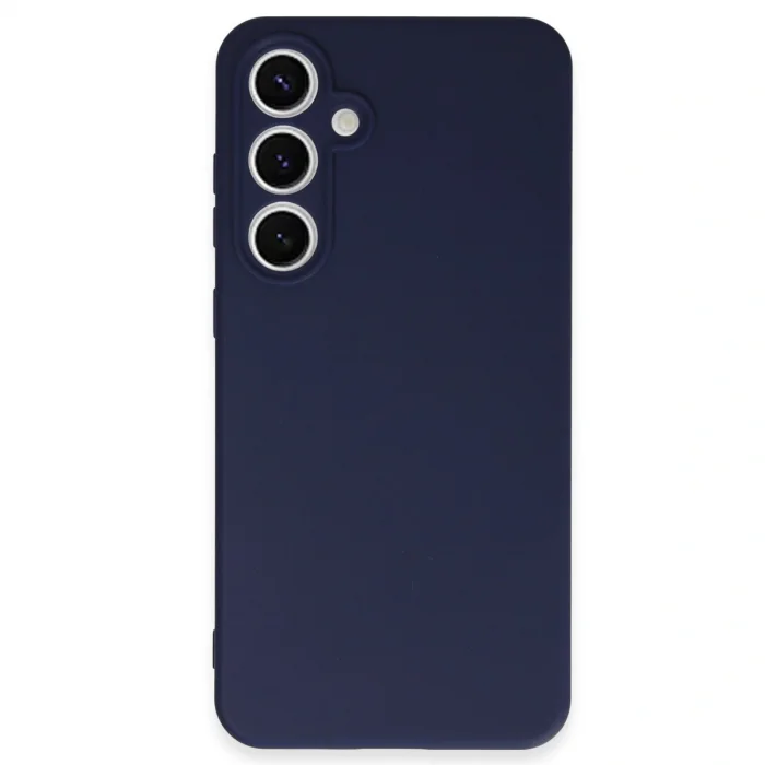 BUĞZ Samsung Galaxy S24 Fe Kılıf Nano İçi Kadife Silikon - Lacivert