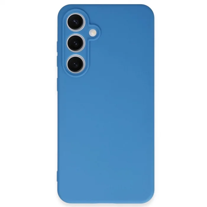 BUĞZ Samsung Galaxy S24 Fe Kılıf Nano İçi Kadife Silikon - Mavi