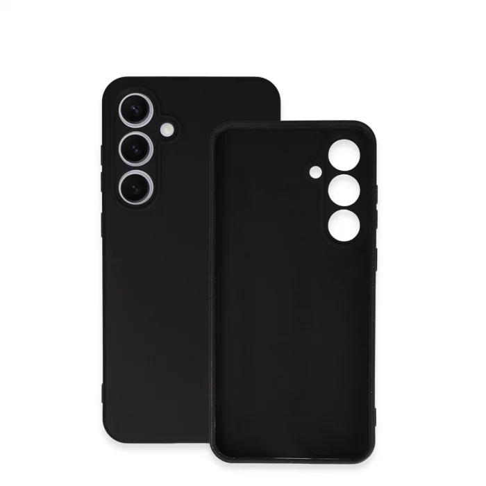 BUĞZ Samsung Galaxy S24 Fe Kılıf Nano İçi Kadife Silikon - Siyah