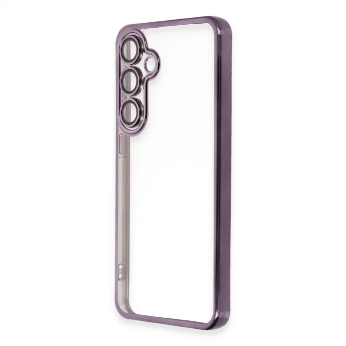 BUĞZ Samsung Galaxy S24 Fe Kılıf Razer Lensli Silikon - Mor