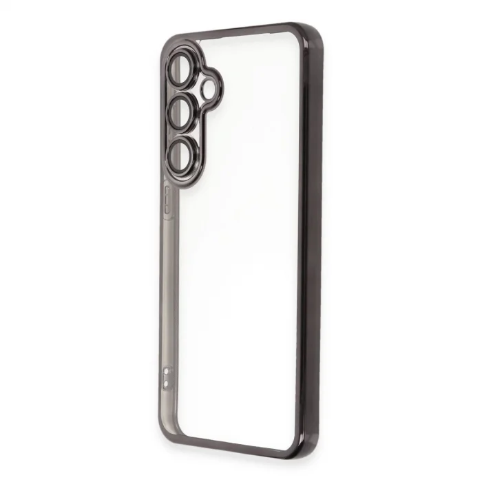 BUĞZ Samsung Galaxy S24 Fe Kılıf Razer Lensli Silikon - Siyah