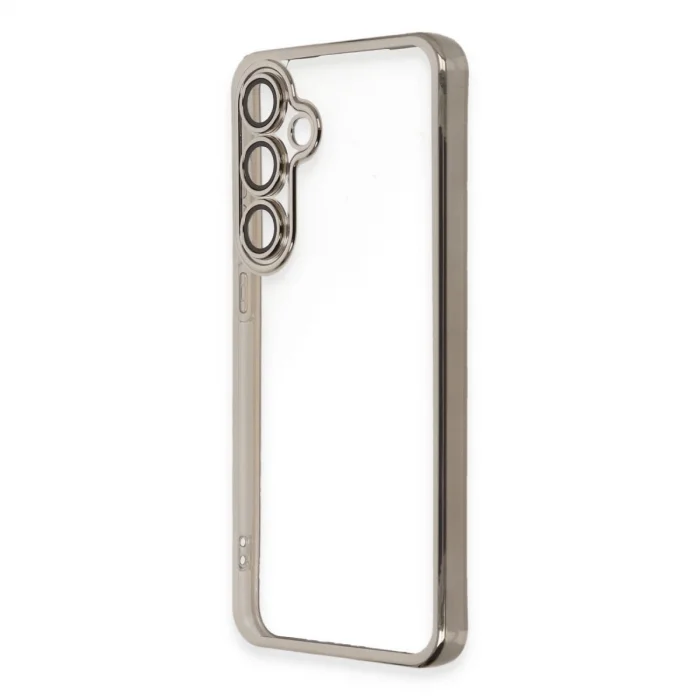 BUĞZ Samsung Galaxy S24 Fe Kılıf Razer Lensli Silikon - Titanyum Gri