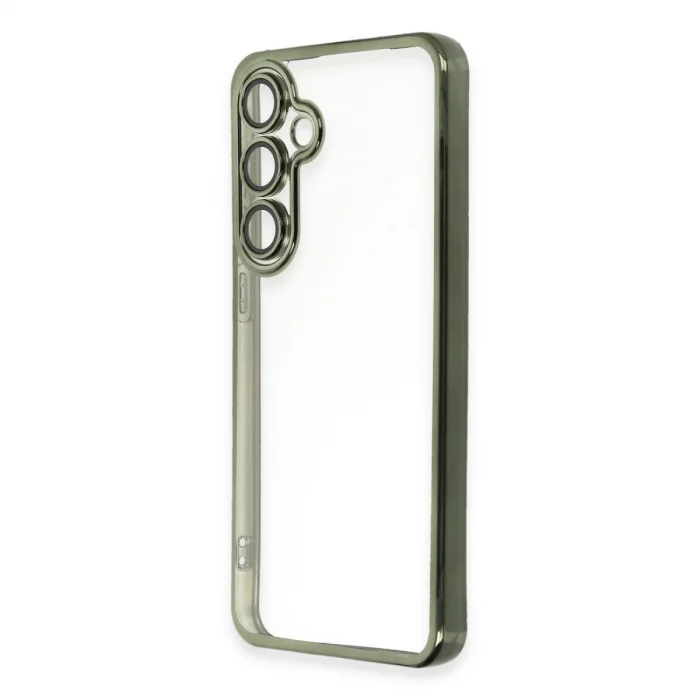 BUĞZ Samsung Galaxy S24 Fe Kılıf Razer Lensli Silikon - Yeşil