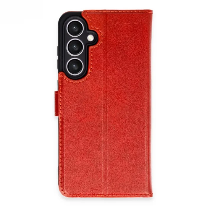 BUĞZ Samsung Galaxy S24 Fe Kılıf Trend S Plus Kapaklı Kılıf - Kırmızı