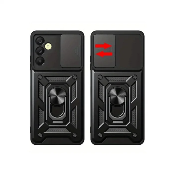 BUĞZ Samsung Galaxy S24 Fe Pars Lens Yüzüklü Silikon - Lacivert