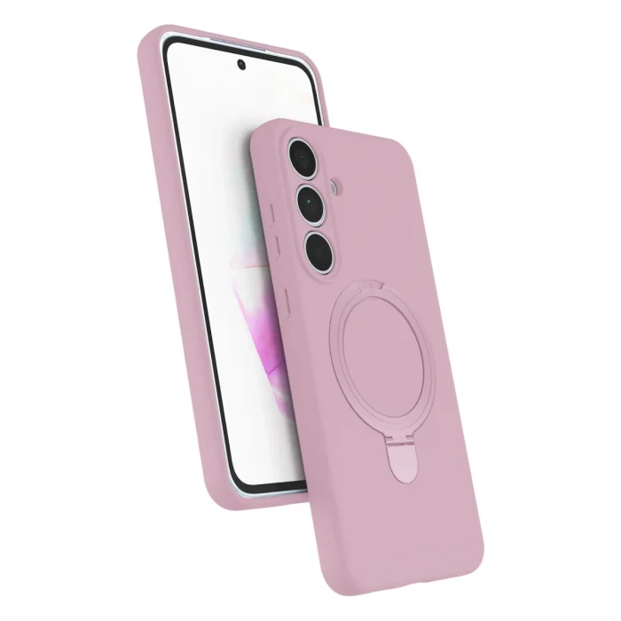 BUĞZ Samsung Galaxy S24 Fe Regal Magsafe Standlı Kapak - Açık Pembe