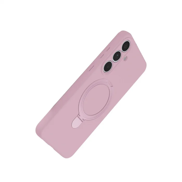 BUĞZ Samsung Galaxy S24 Fe Regal Magsafe Standlı Kapak - Açık Pembe