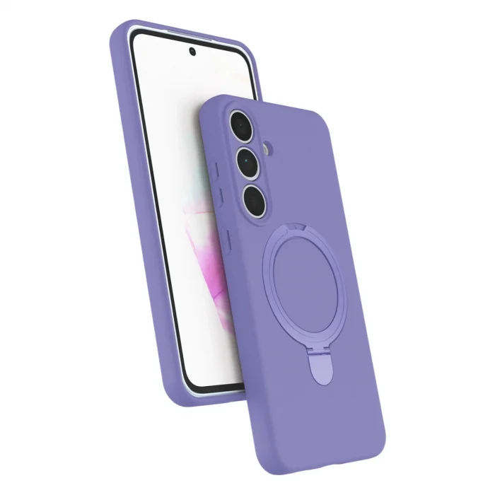 BUĞZ Samsung Galaxy S24 Fe Regal Magsafe Standlı Kapak - Lila