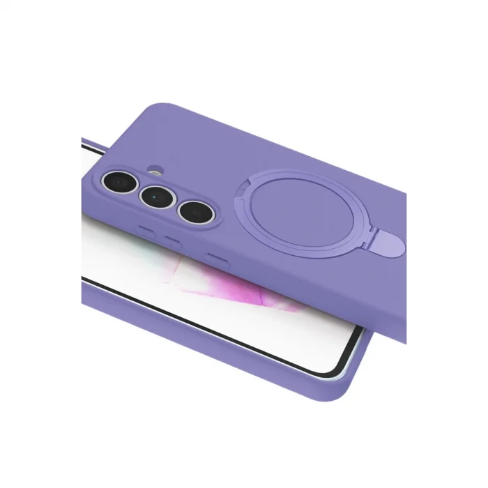 BUĞZ Samsung Galaxy S24 Fe Regal Magsafe Standlı Kapak - Lila